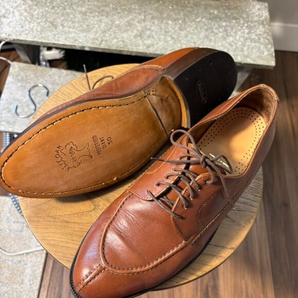 Vintage Tacco Comfort Brown Leather Mens Lace-Up Dress Shoes 9.5 M - Picture 7 of 9